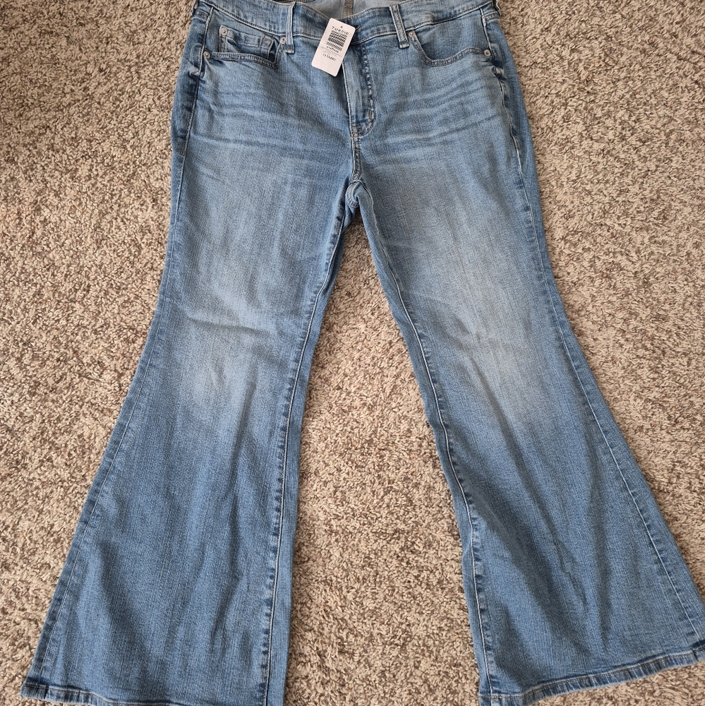 Torrid Blue Flare Wide Leg Jeans